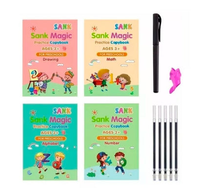 Kids Magic Workbook™- Set de 4 cuadernos de caligrafía Montesori