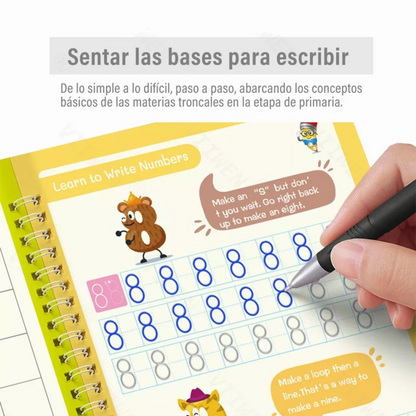 Kids Magic Workbook™- Set de 4 cuadernos de caligrafía Montesori