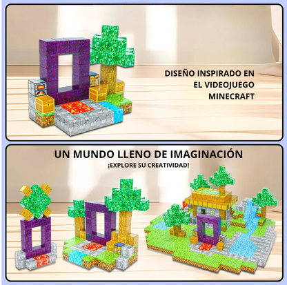 MagneticCrafters™ - Bloques Magneticos de Minecraft de 75 Piezas