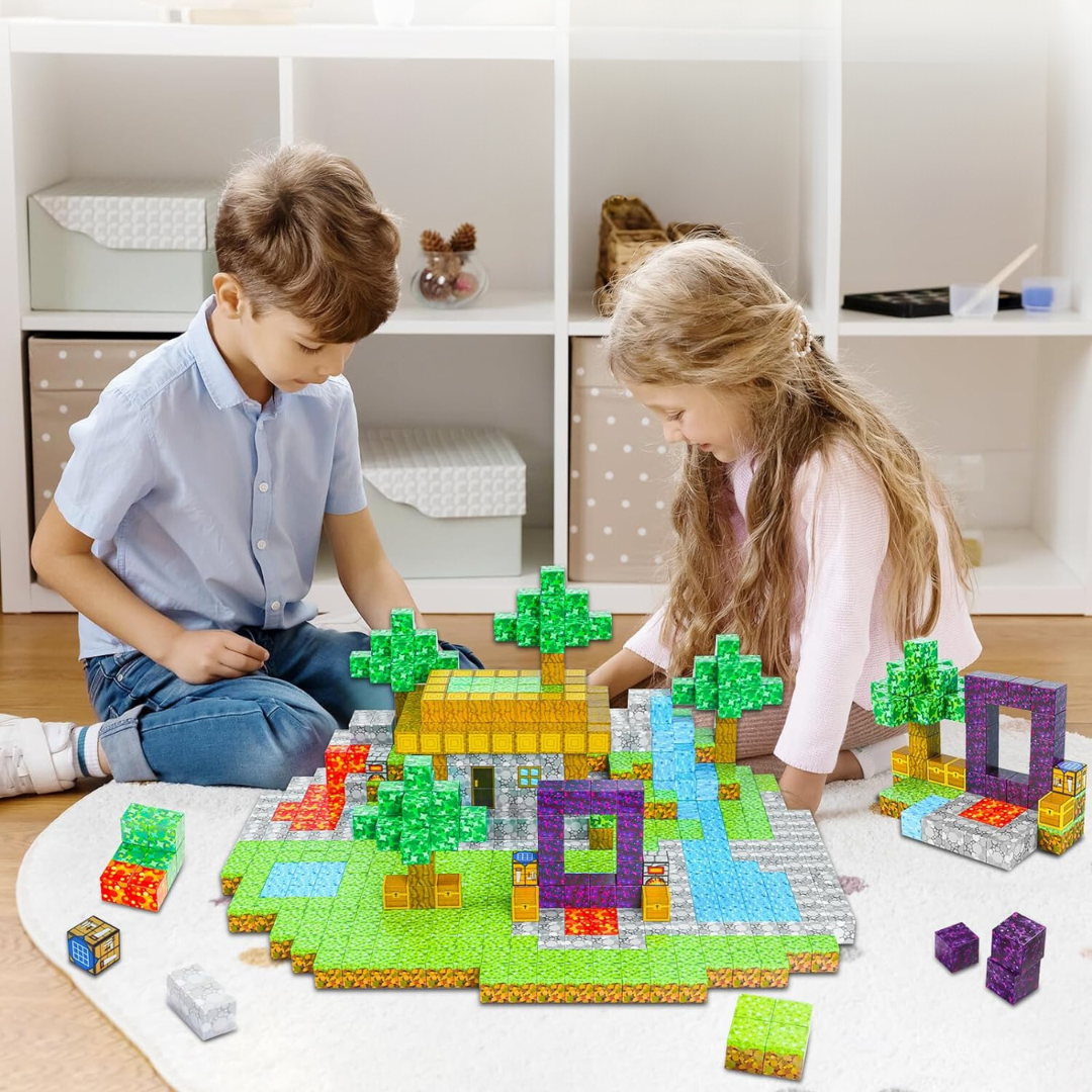 MagneticCrafters™ - Bloques Magneticos de Minecraft de 75 Piezas